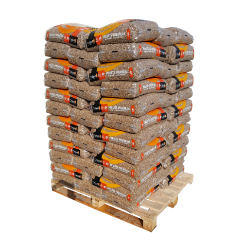 Pellets de madera premium – Crépito – palé de 72 sacos de 15 kg