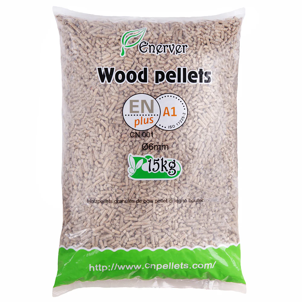 PELLETS DE MADERA – Pellets de madera saco de 15 KG – X140 – ENERVER