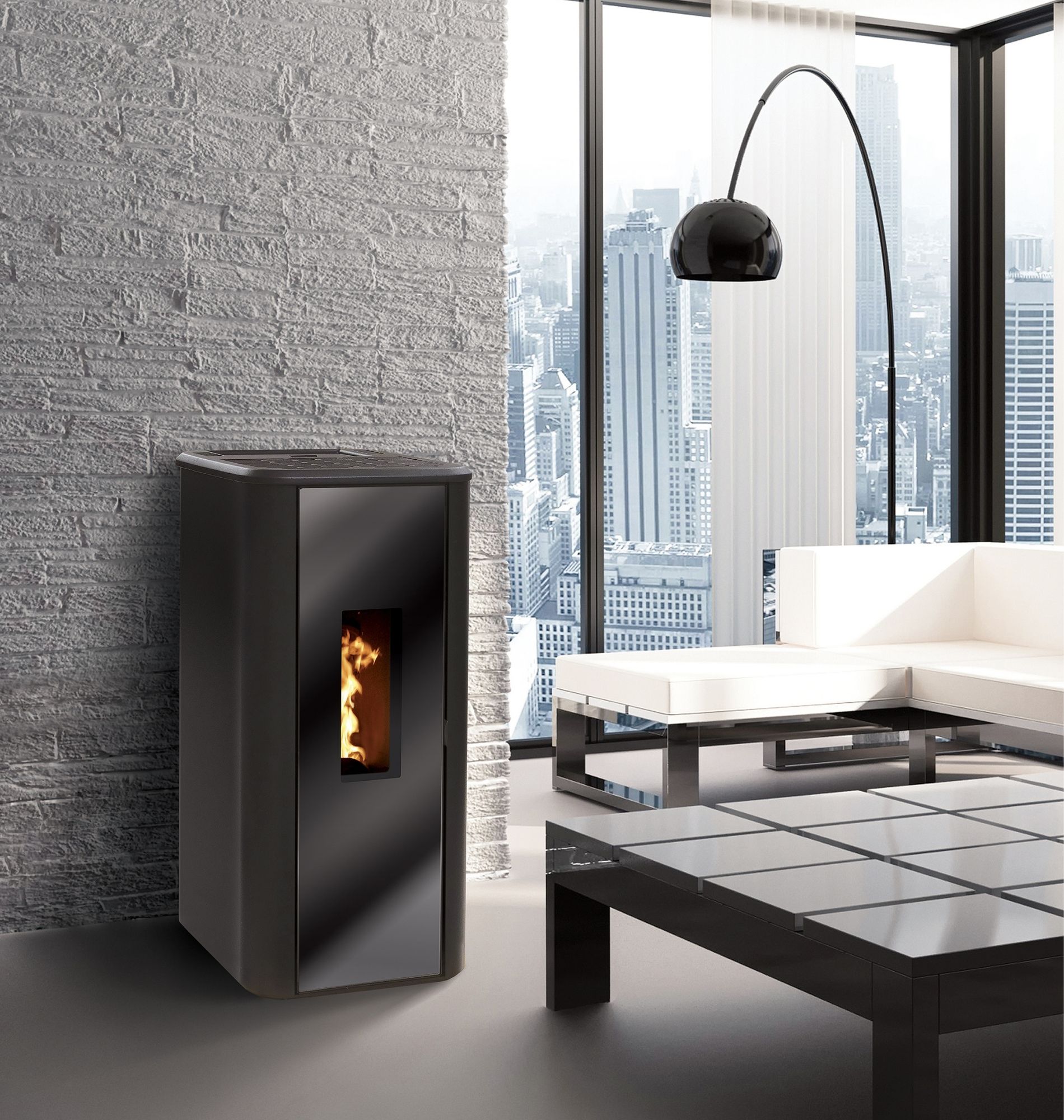 Estufa de pellets hermética Roma